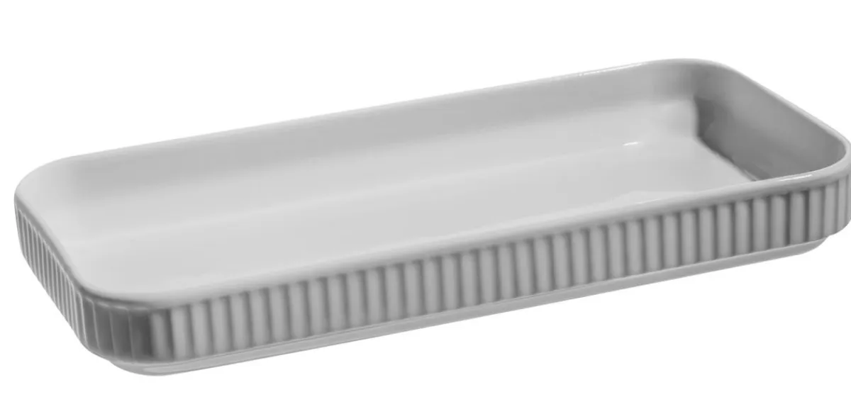 PILLIVUYT Plat rectangulaire blanc porcelaine culinaire 24 cm Plisse