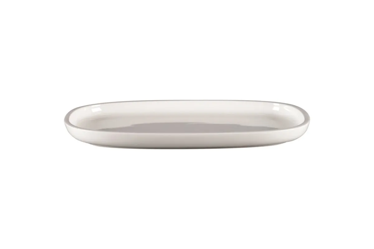 RAK Plat rectangulaire blanc porcelaine vitrifiée 30,2 cm stone Ease Hot