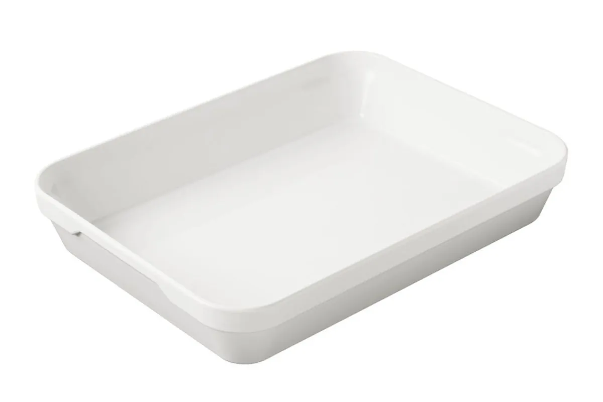 REVOL Plat rectangulaire blanc porcelaine culinaire 34,5x26 cm Les Essentiels Hot