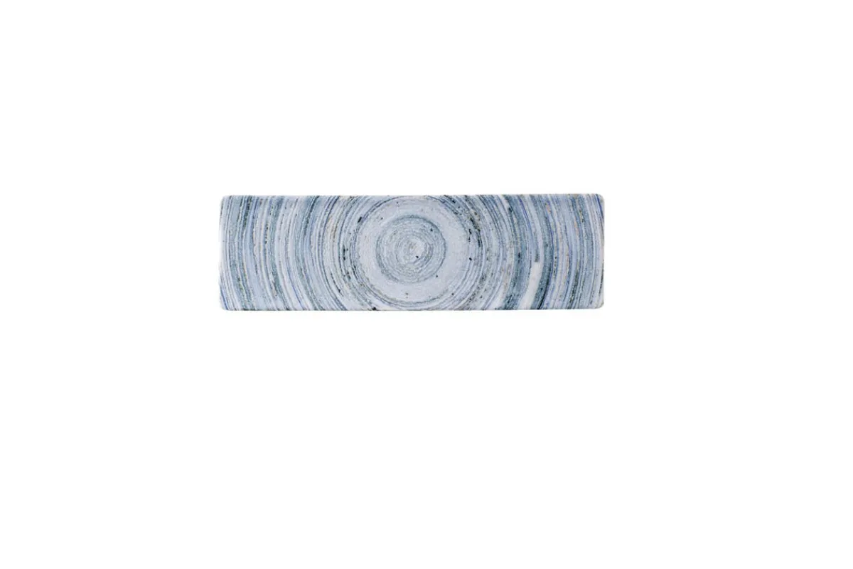 Plat rectangulaire bleu porcelaine vitrifiée 8,8 cm Elements Coast - CHURCHILL