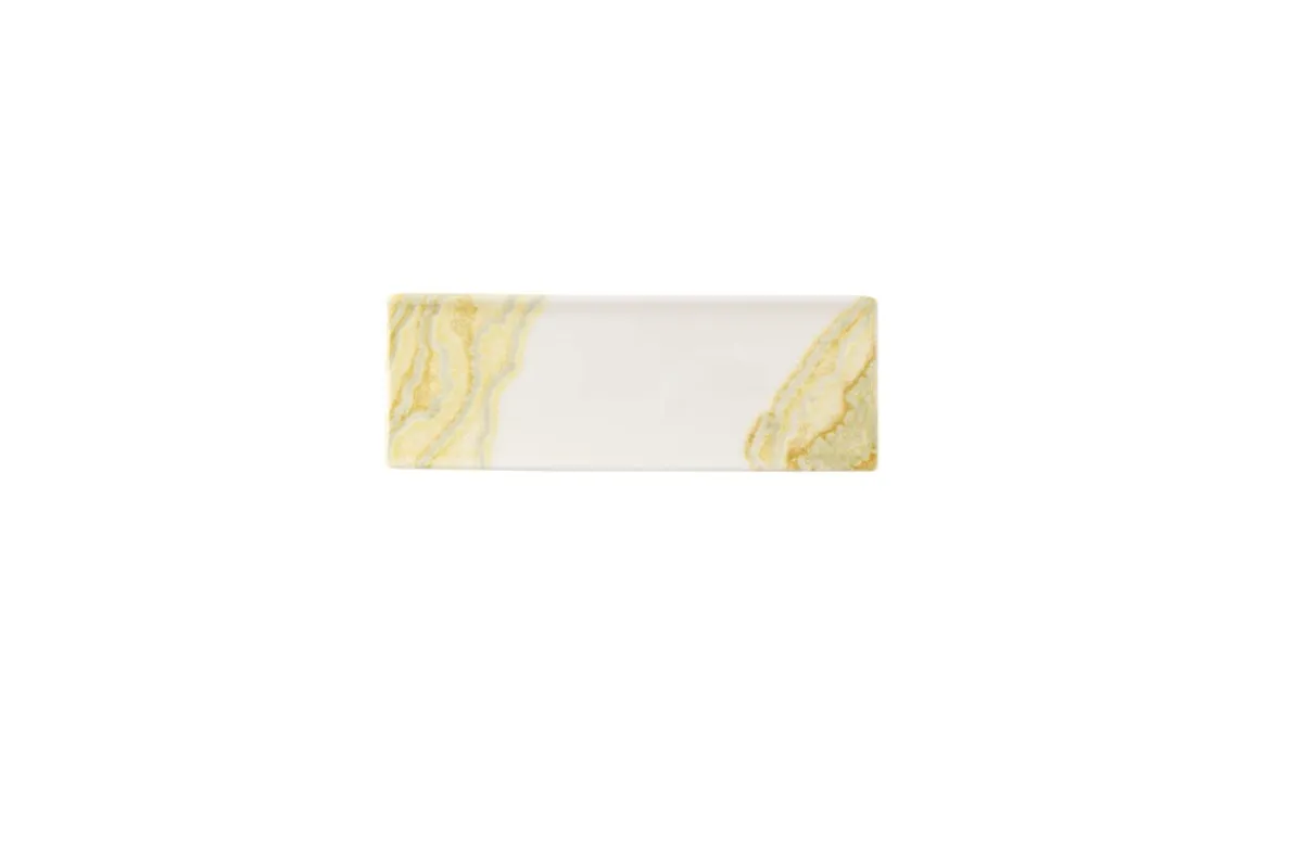 Plat rectangulaire Gold porcelaine vitrifiée 8,8 cm Tide - CHURCHILL Sale