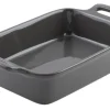 PRO.MUNDI Plat rectangulaire gris grès émaillé 20x14 cm Bistronome Sale