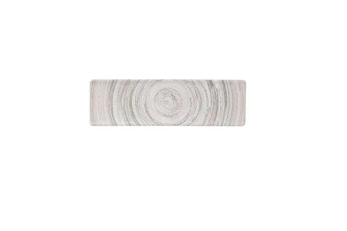 CHURCHILL Plat rectangulaire gris porcelaine vitrifiée 8,8 cm Elements Dune Outlet