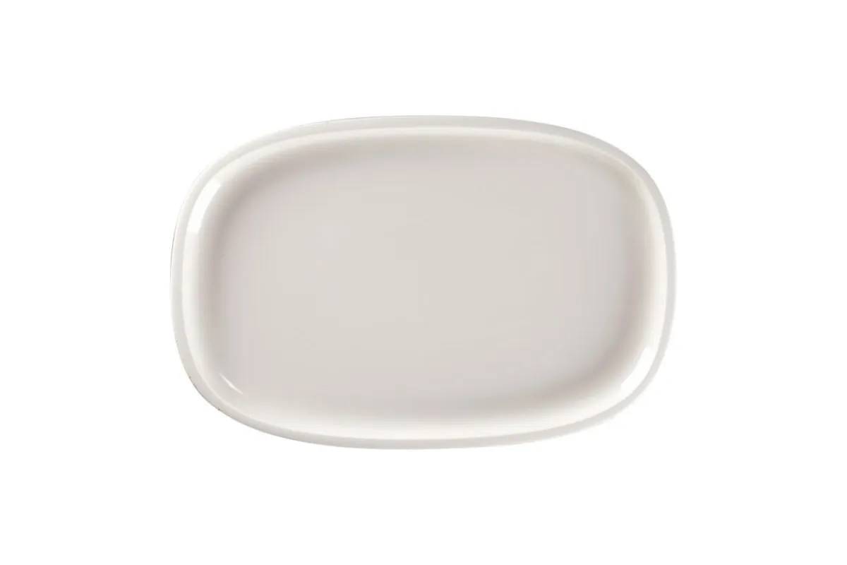 Plat rectangulaire gris porcelaine vitrifiée 30,2 cm stone Ease - RAK Discount