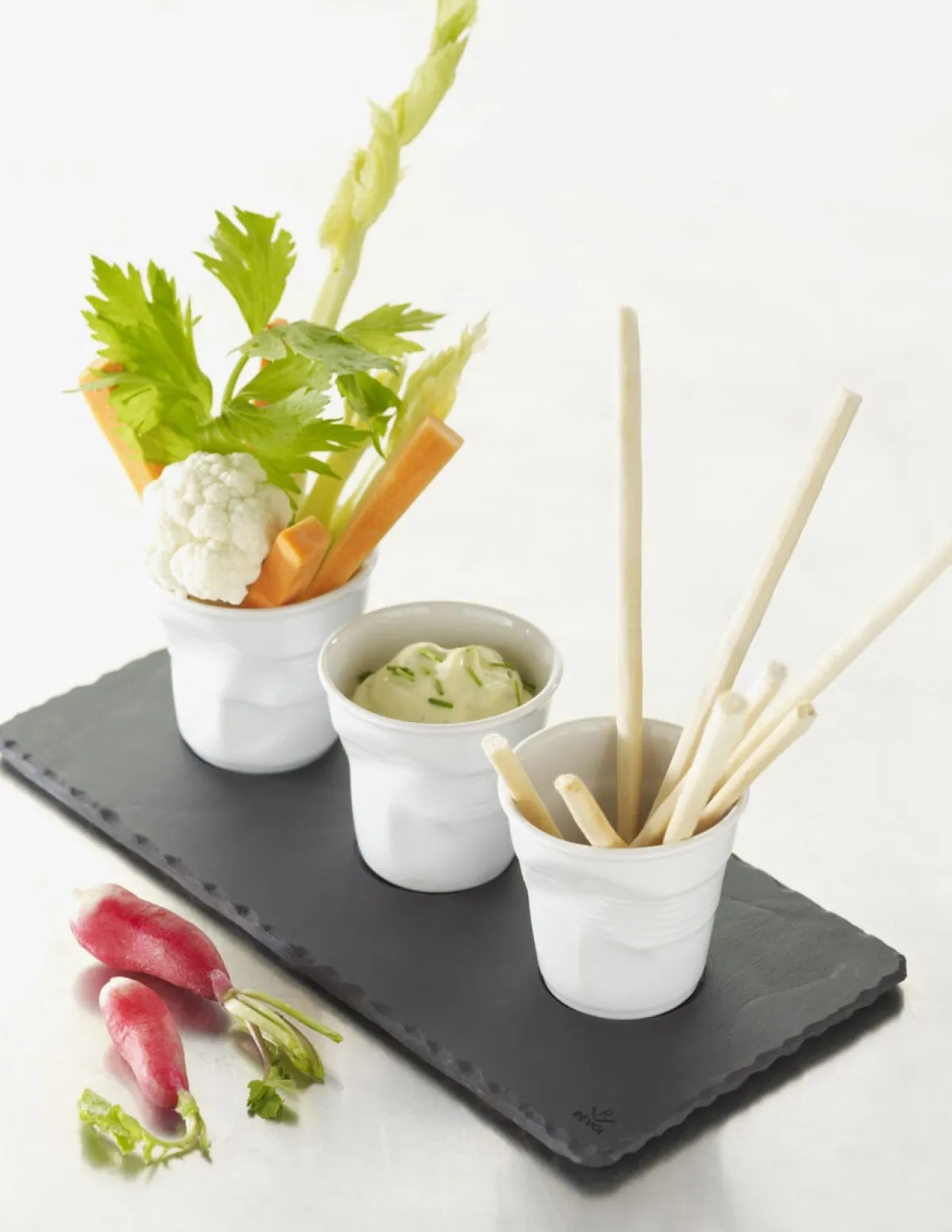 REVOL Plat rectangulaire noir porcelaine culinaire 30x11 cm Basalt