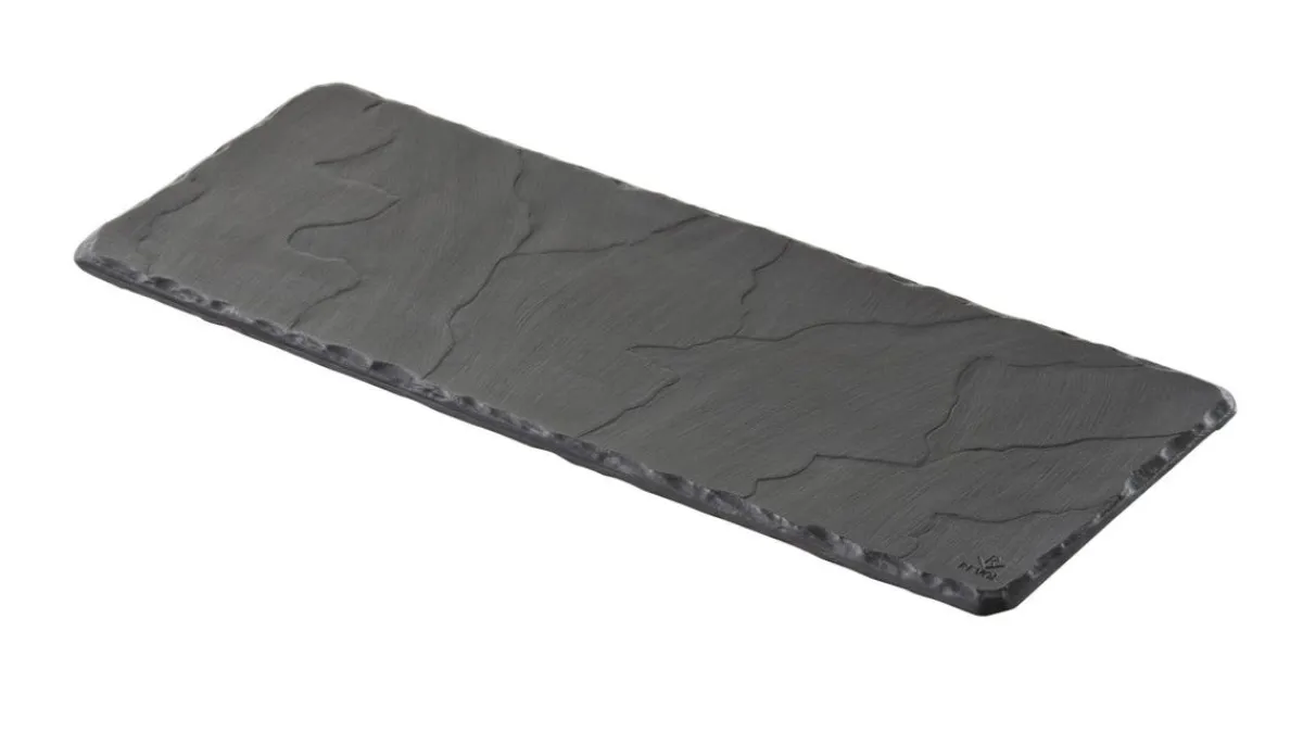 REVOL Plat rectangulaire noir porcelaine culinaire 30x11 cm Basalt