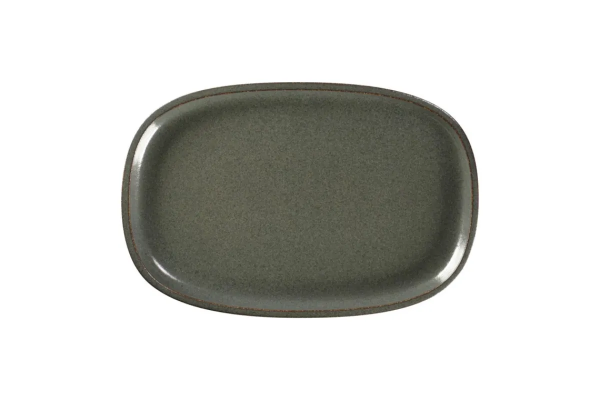 RAK Plat rectangulaire noir porcelaine vitrifiée 30,2 cm stone Ease New