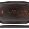 Plat rectangulaire noir porcelaine 40 cm Etna - PROOF Online