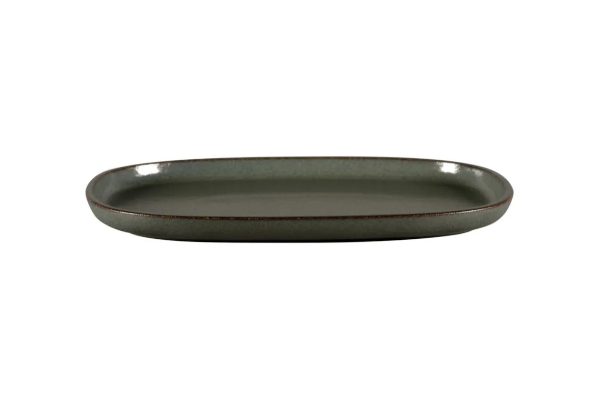 Plat rectangulaire noir porcelaine vitrifiée 33,2 cm stone Ease - RAK Clearance