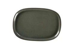 Plat rectangulaire noir porcelaine vitrifiée 33,2 cm stone Ease - RAK Clearance