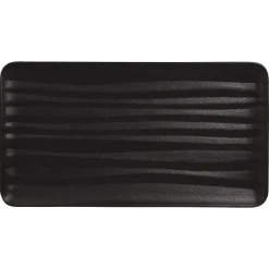 Plat rectangulaire noir porcelaine 32,5 cm Shared - RAK Best