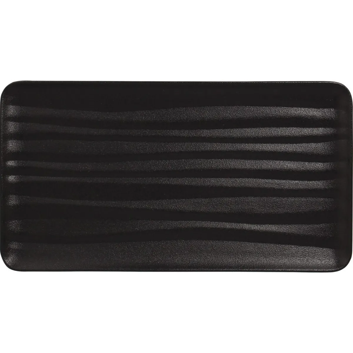 Plat rectangulaire noir porcelaine 32,5 cm Shared - RAK Best
