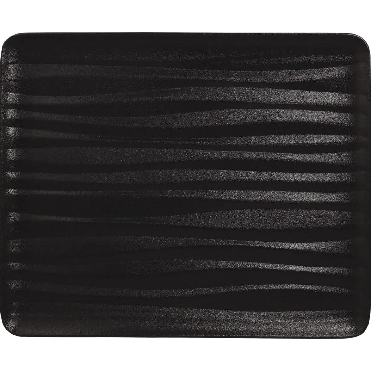 Plat rectangulaire noir porcelaine 32,5 cm Shared - RAK Hot
