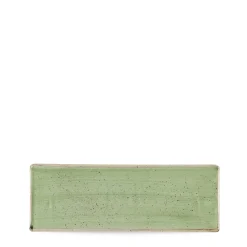 CHURCHILL Plat rectangulaire Sage Green porcelaine vitrifiée 25 cm Stonecast Sage Best