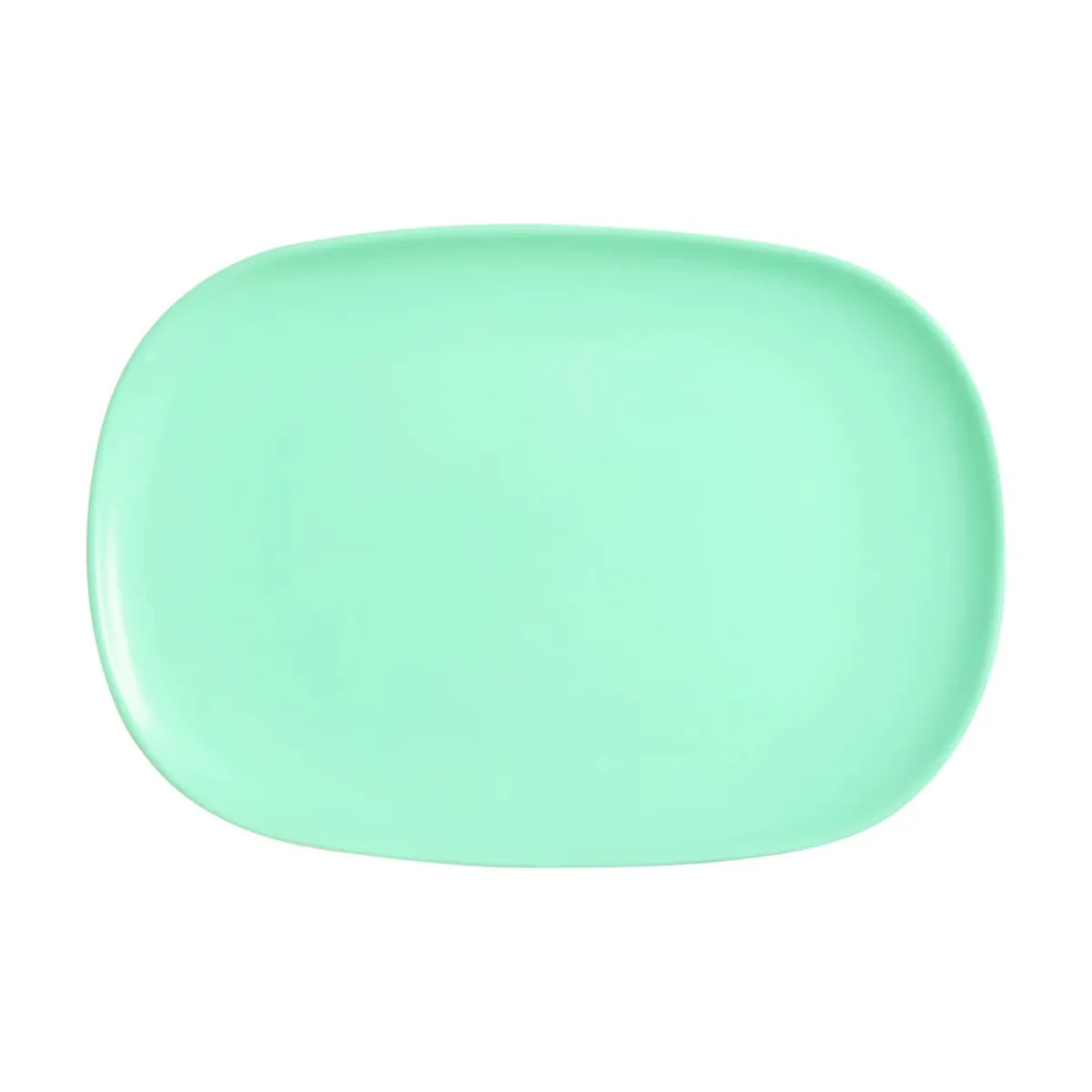 Plat rectangulaire turquoise verre opal 35 cm Diwali - LUMINARC Sale