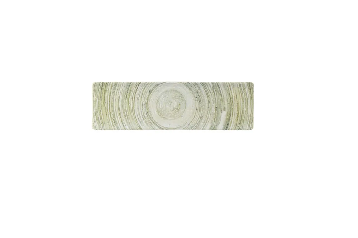 Plat rectangulaire vert porcelaine vitrifiée 8,8 cm Elements Fern - CHURCHILL New