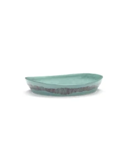 SERAX Plat rond azure swirl - stripes rouge grès émaillé Ø 30 cm Feast By Ottolenghi Sale