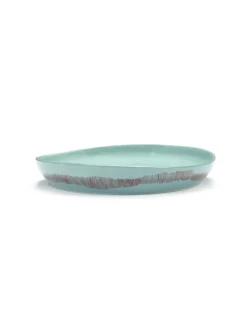 Plat rond azure swirl - stripes rouge grès émaillé Ø 36 cm Feast By Ottolenghi - SERAX Sale