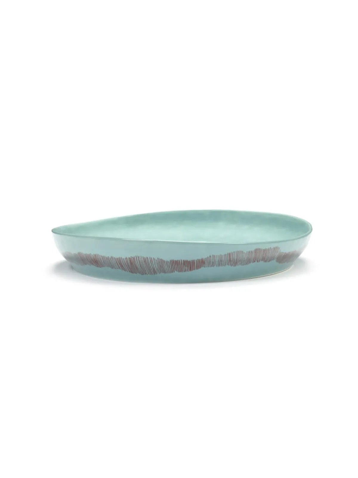 Plat rond azure swirl - stripes rouge grès émaillé Ø 36 cm Feast By Ottolenghi - SERAX Sale