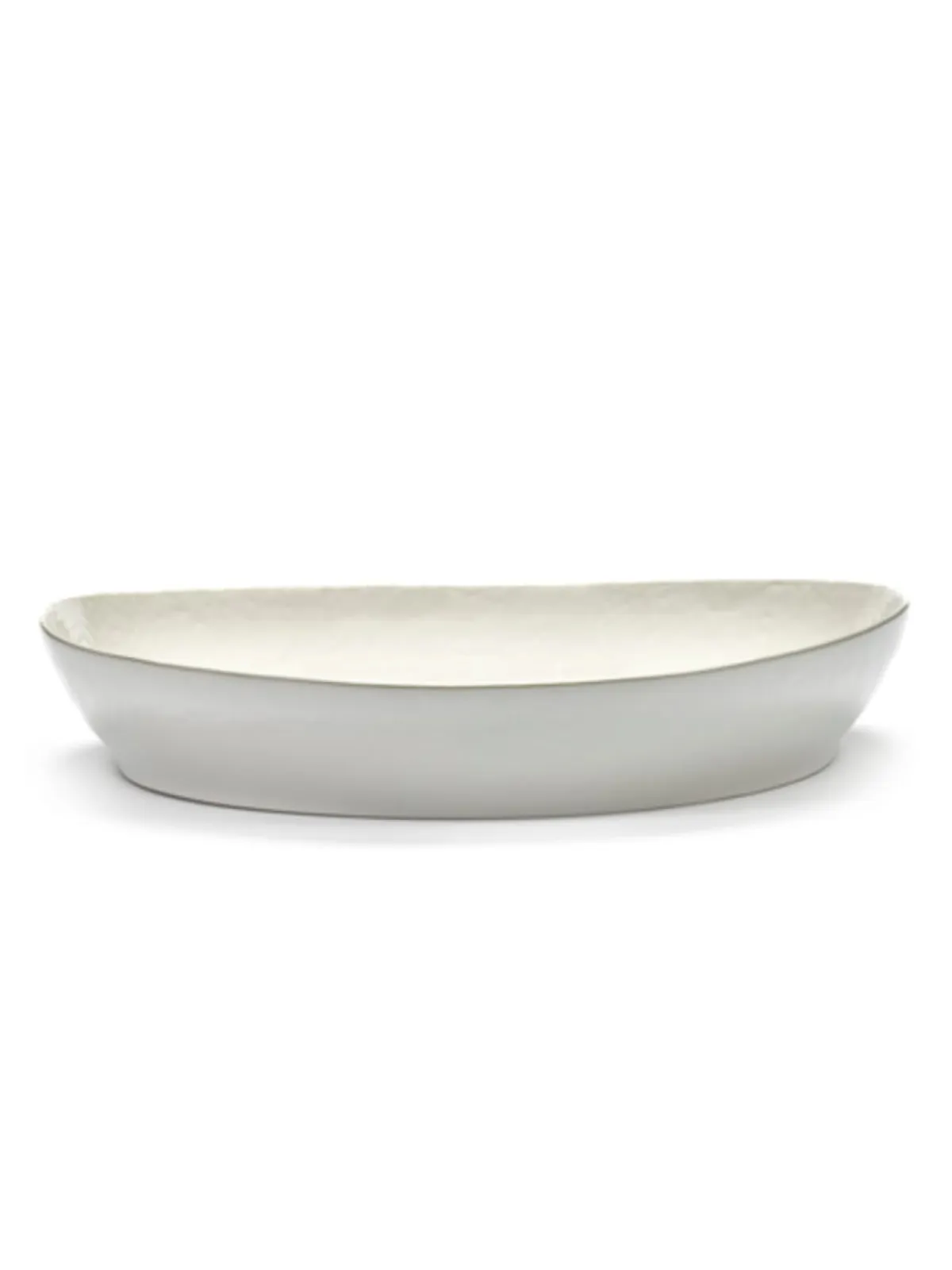 Plat rond blanc artichaut noir grès émaillé Ø 44,5 cm Feast By Ottolenghi - SERAX New