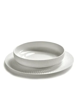 Plat rond blanc porcelaine bone china Ø 21 cm Nido - SERAX Sale