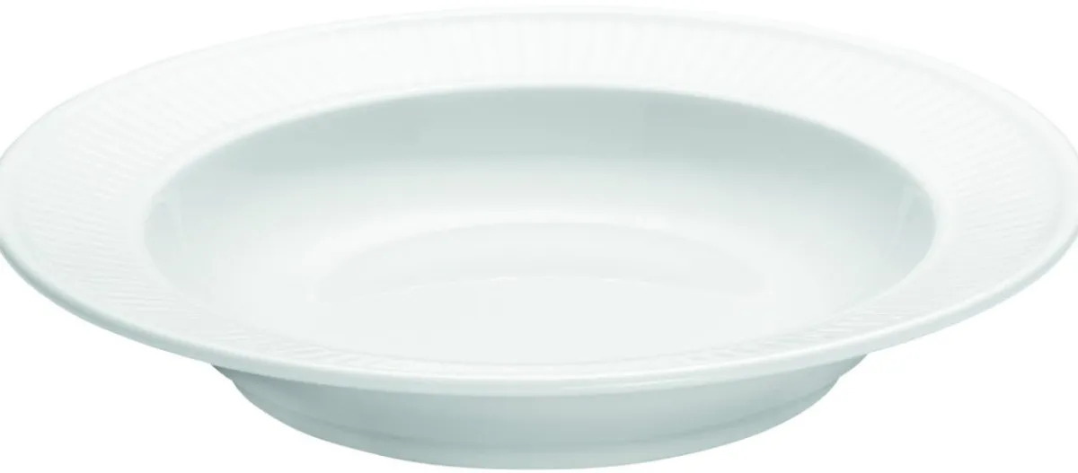 Plat rond blanc porcelaine culinaire Ø 28 cm Plisse - PILLIVUYT Clearance