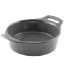 Plat rond gris grès émaillé Ø 18 cm Bistronome - PRO.MUNDI Online