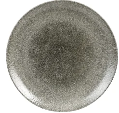 CHURCHILL Plat rond noir porcelaine vitrifiée Ø 28,8 cm Raku Quartz Sale
