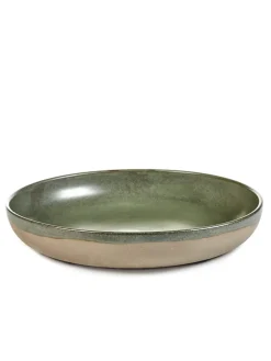 SERAX Plat rond vert grès émaillé Ø 32 cm Surface New