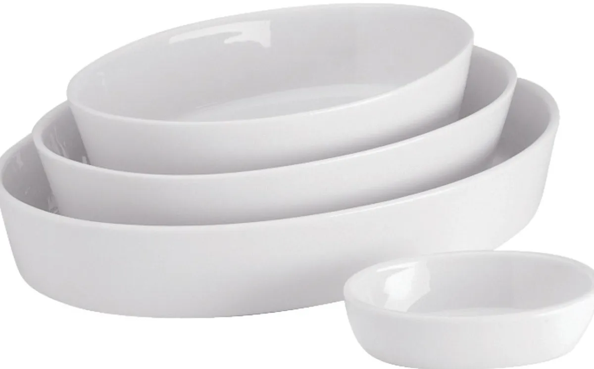Plat sabot ovale blanc porcelaine culinaire 26x19 cm - PILLIVUYT Sale