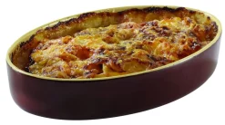 Plat sabot ovale brun grès émaillé 18x12 cm - PRO.MUNDI