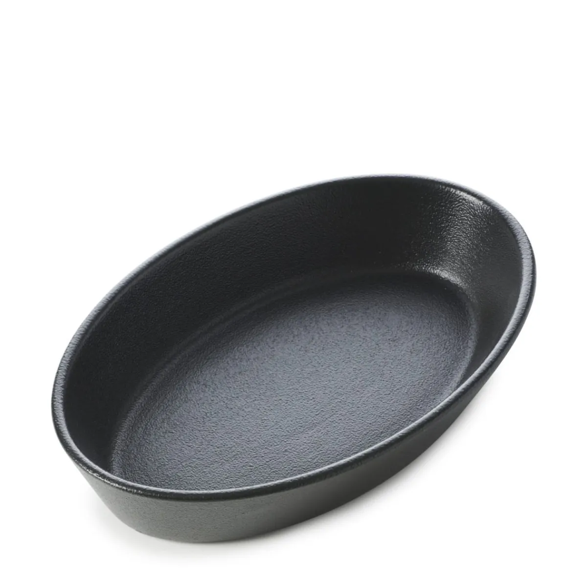 REVOL Plat sabot ovale noir porcelaine culinaire 22 cm French Classics Hot