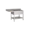 Plonge 2 bacs avec espace lave-vaisselle inox 180 cm x 85 cm Avec dosseret à gauche Avec étagère - PROINOX