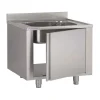 PROINOX Plonge inox 600 cm x 85 cm Avec dosseret Sans étagère Sale