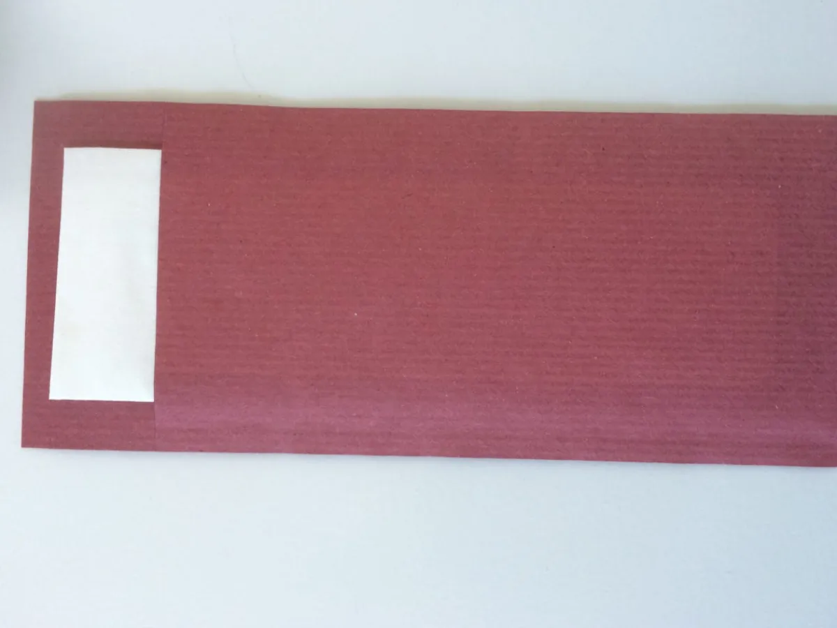 Pochette bordeaux ouate de cellulose 8,5x20 cm Ecoline (100 pièces) - Aucune Hot