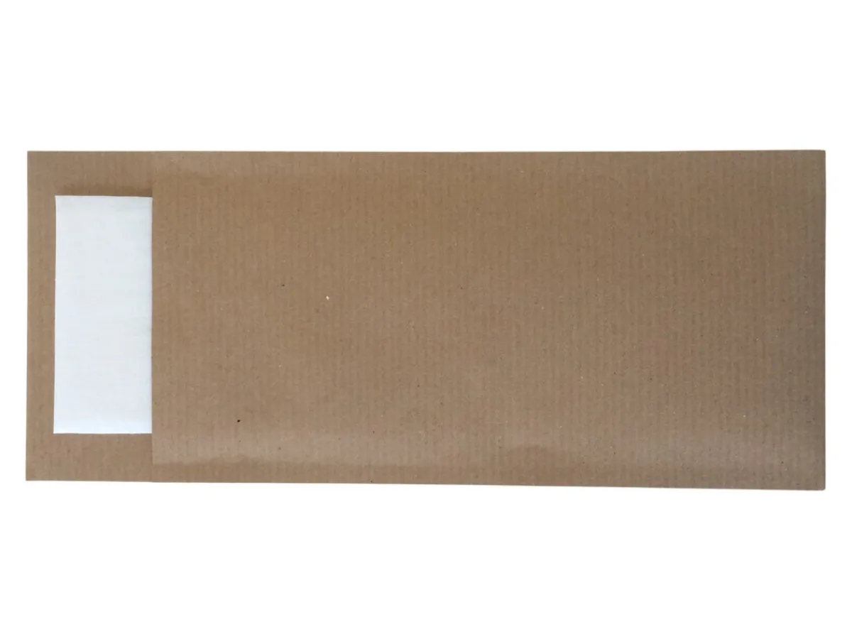 Aucune Pochette brun ouate de cellulose 8,5x20 cm Ecoline (100 pièces) Clearance