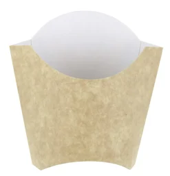 Pochette à frites beige Ø 13,5 cm 13,5x5,8x9,8 cm 45 cl (100 pièces) - HUHTAMAKI Hot