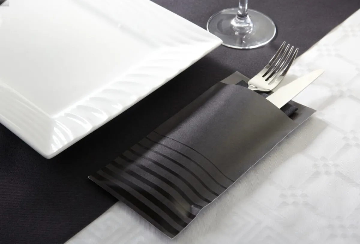 PRO.MUNDI Pochette gris ouate de cellulose 10x20 cm Isi (200 pièces) Discount