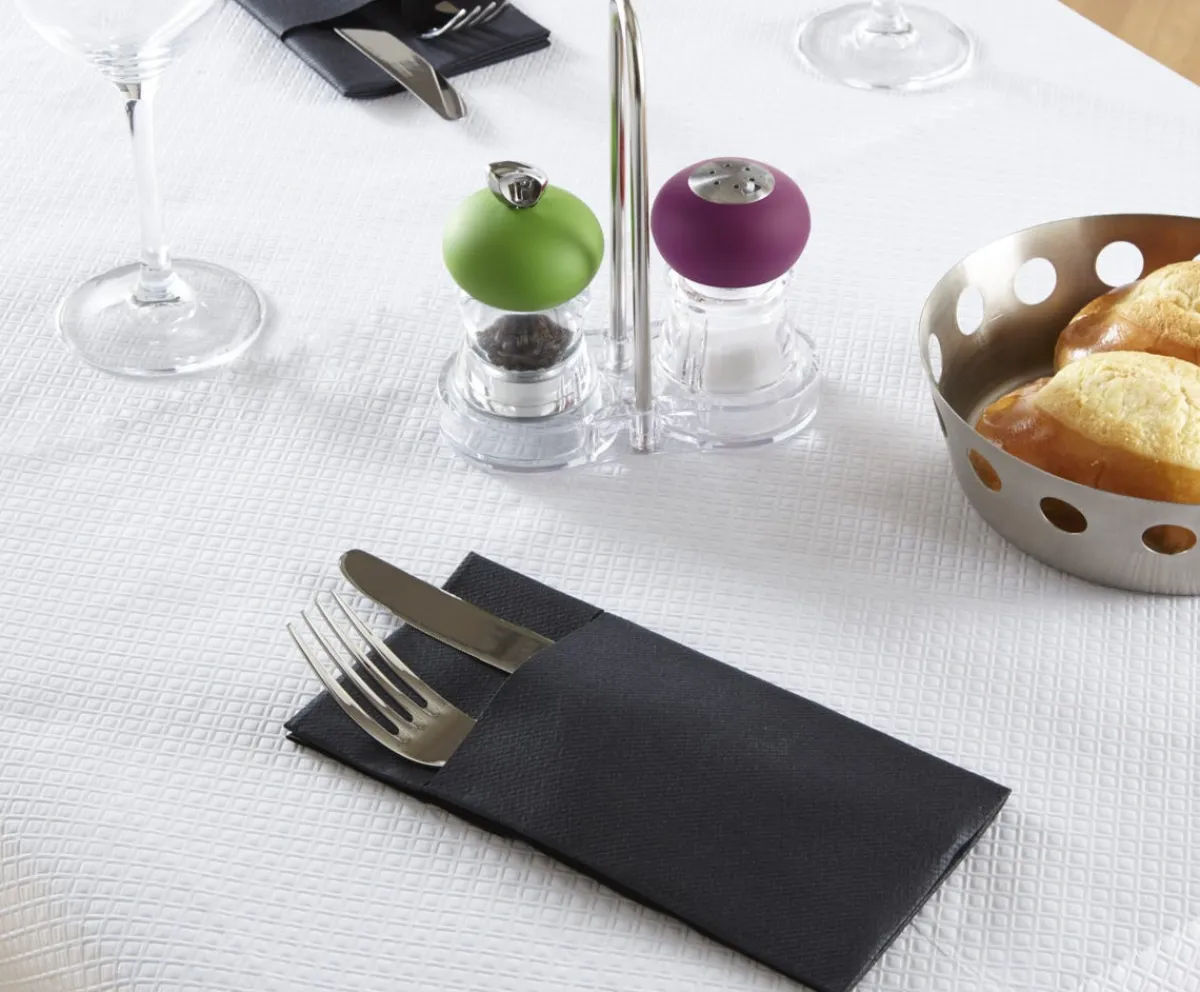 Pochette ivoire non tissé 40x40 cm Switty (50 pièces) - PRO.MUNDI Online