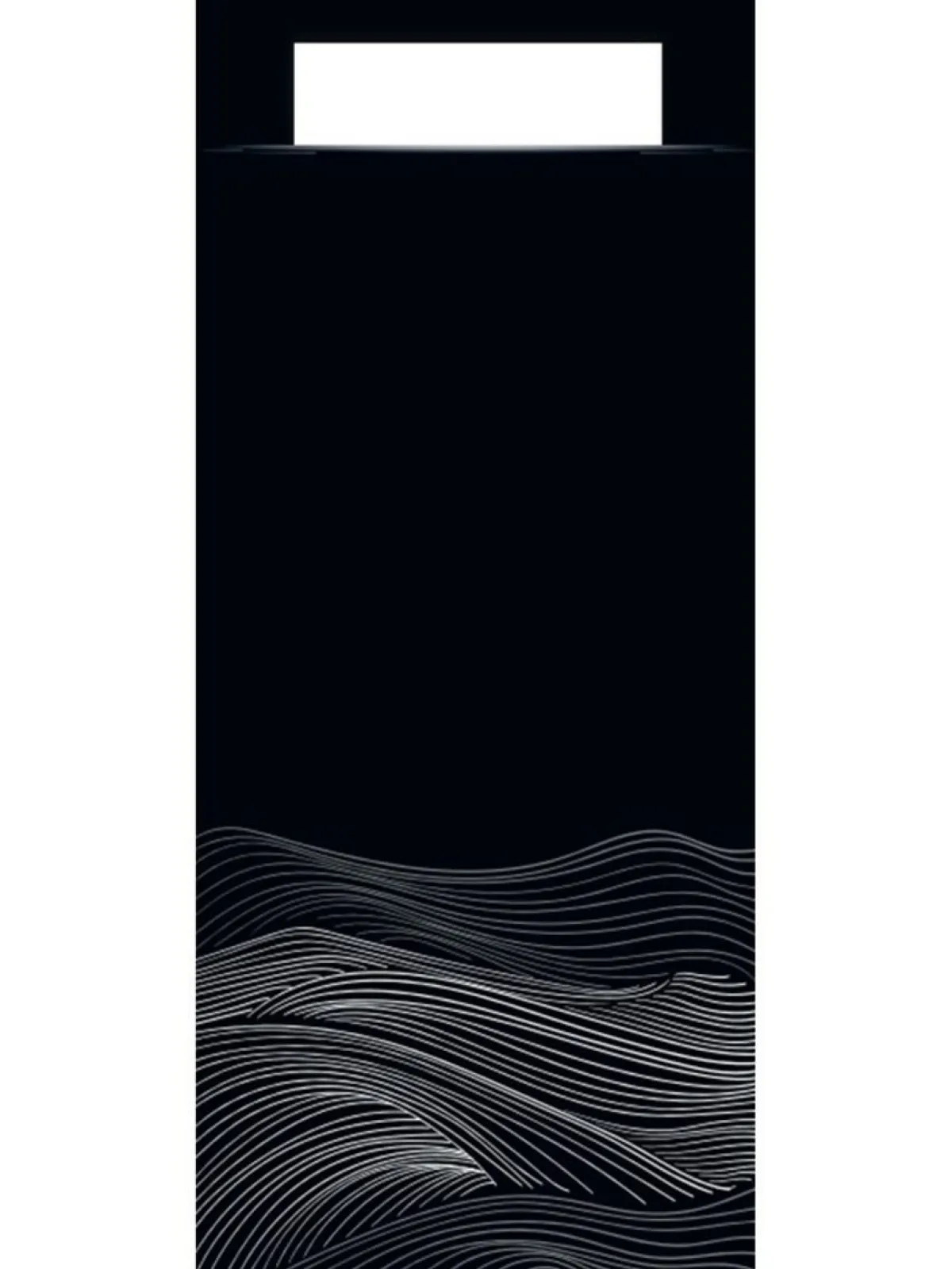 Pochette noir papier 20x10 cm Waves (50 pièces) - PRO.MUNDI Best