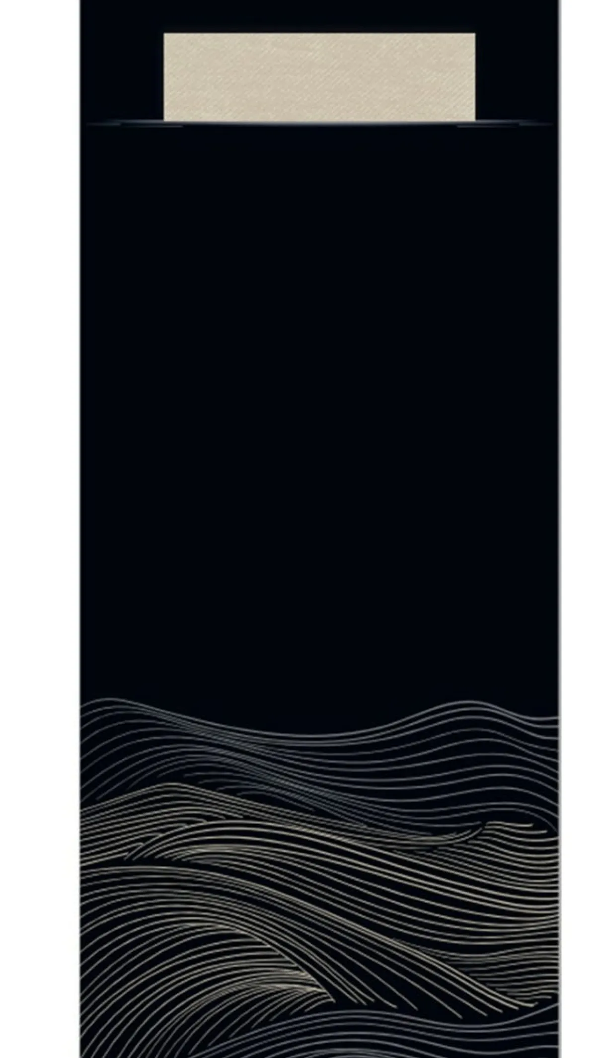 PRO.MUNDI Pochette noir papier 20x10 cm Waves (50 pièces) Discount