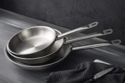 Poêle inox Ø 28 cm 5,5 cm Qualiplus - PRO.COOKER Best