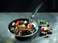 Poêle rond aluminium Revêtement anti-adhésif Ø 32 cm Choc Resto Induction - DE BUYER Discount