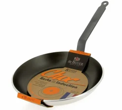 DE BUYER Poêle rond aluminium Revêtement anti-adhésif Ø 36 cm 4,7 cm Choc Resto Induction