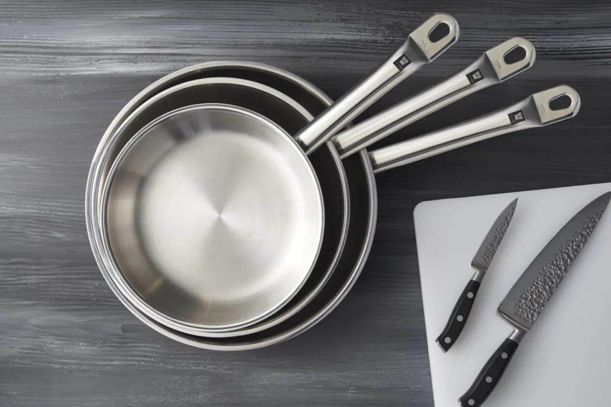 Poêle rond inox Ø 24 cm 5,5 cm Qualiplus - PRO.COOKER