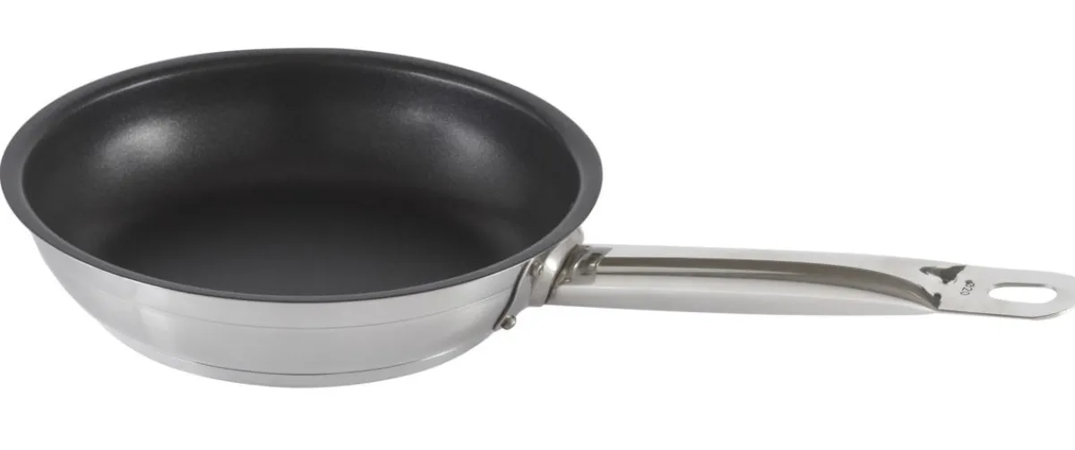 Poêle rond inox Revêtement anti-adhésif Ø 20 cm 4,5 cm 1,2 L Qualiplus - PRO.COOKER Online