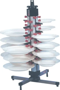 Porte-assiettes garnies sur table inox 24 assiettes maximum - PLATEMATE Clearance
