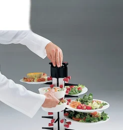Porte-assiettes garnies sur table inox 24 assiettes maximum - PLATEMATE Clearance