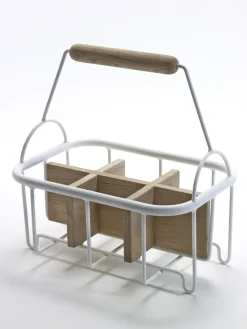 SERAX Porte-bouteilles rectangulaire blanc acier 35 cm Best