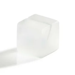 MEALPLAK Porte-menu carré blanc résine Nacryl® 4x4x4 cm